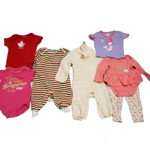 7 Piece Girl's Lot includes BabyGap Old Navy PL Baby Sz 6-12 Months